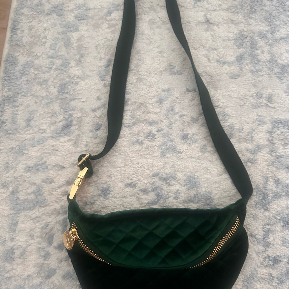 Stoney Clover Lane Quilted Velvet Green Fanny - Destination: London Collection